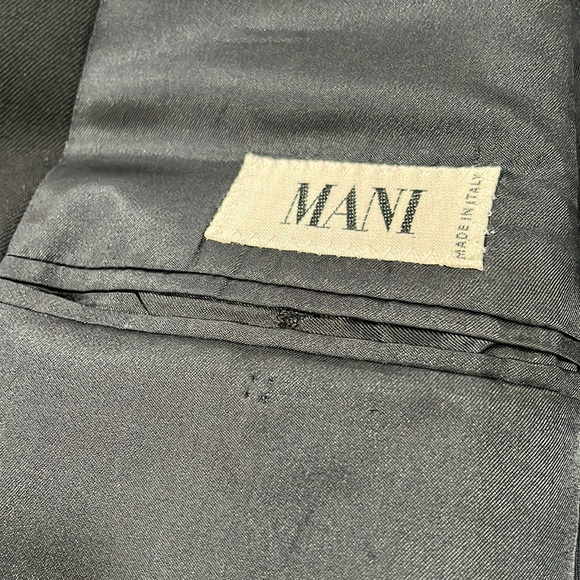 Mani by Giorgio Armani Mens Blazer Jacket Size 40R black Virgin Wool Sport Coat - Picture 4 of 10